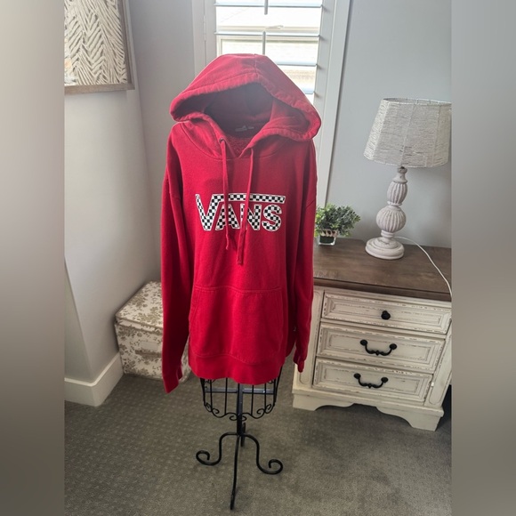 Women’s XL Red Vans hoodie checkered - Picture 1 of 7